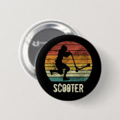 Scooter Vintag Sunset Retro E-Scooter Design Button (Vorne & Hinten)