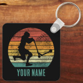 Scooter Vintag Sunset Retro E-Scooter Design Schlüsselanhänger (Rückseite)