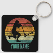 Scooter Vintag Sunset Retro E-Scooter Design Schlüsselanhänger (Rückseite)