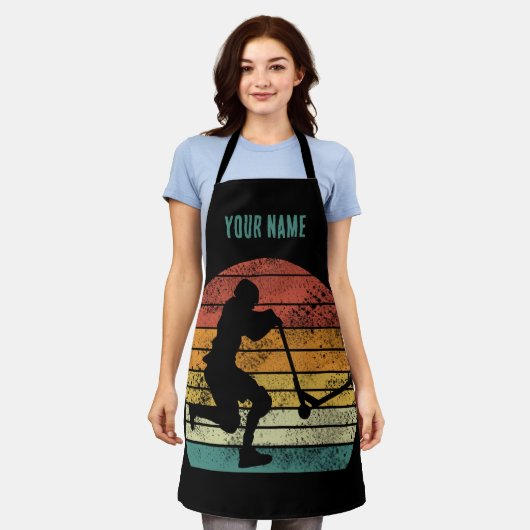 Scooter Vintag Sunset Retro E-Scooter Design Schürze (Getragen)