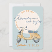 Scooter Wedding Italien Einladung (Vorderseite)