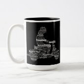 Scooter-Wortkollektion Zweifarbige Tasse (Links)