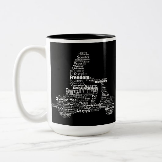 Scooter-Wortkollektion Zweifarbige Tasse (Links)