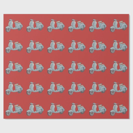 Scooter Wrapping Paper Geschenkpapier (Flach)