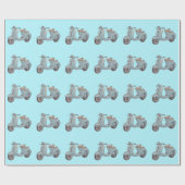 Scooter Wrapping Paper Geschenkpapier (Flach)