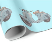 Scooter Wrapping Paper Geschenkpapier (Rolleneckpunkt)