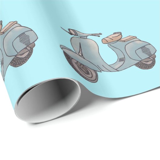 Scooter Wrapping Paper Geschenkpapier (Rolleneckpunkt)