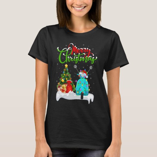 Scooter Xmas Decorations Santa Scooter Christmas T-Shirt (Vorderseite)