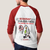 ScooterGuy 3/4 Hülse T T-Shirt (Rückseite)
