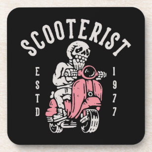 Scooterist, Ihre Tagline hier Getränkeuntersetzer