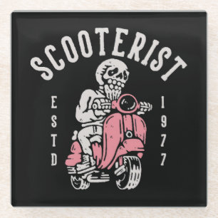 Scooterist, Ihre Tagline hier Glasuntersetzer