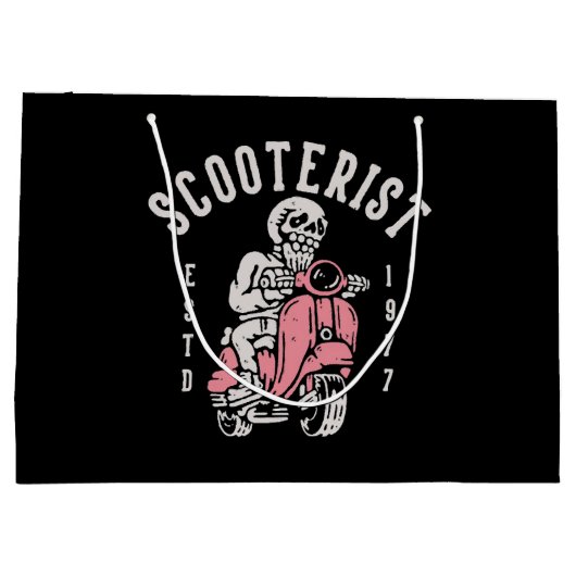 Scooterist, Ihre Tagline hier Große Geschenktüte (Rückseite)