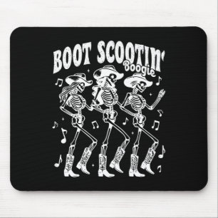 Scootin' Boogie Retro Western Skelettanzkühe Mousepad