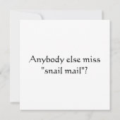 "Scootin’ Snail Mail" Whimsical Greeting Card Karte (Rückseite)