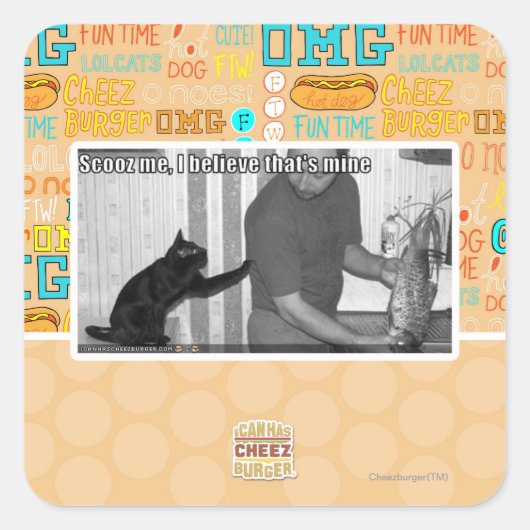 Scooz, ich glaube, das gehört mir quadratischer aufkleber (Vorderseite)