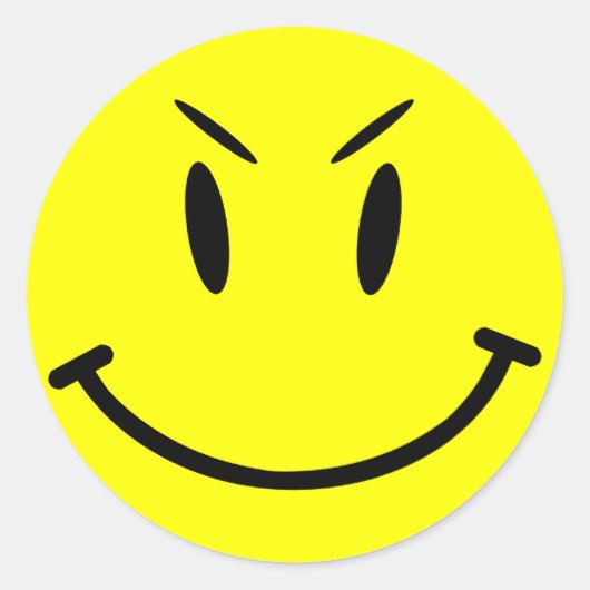 Scope Cacker, Böse Face, Style 1 Runder Aufkleber (Vorderseite)