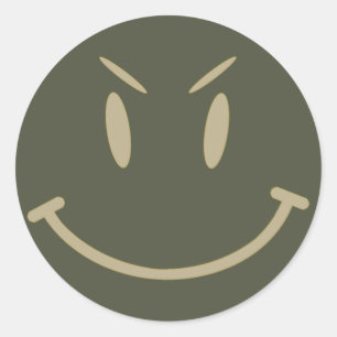 Scope Cacker, Böse Face, Style 2 Runder Aufkleber