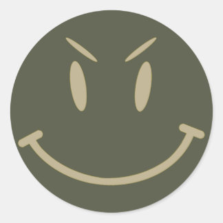 Scope Cacker, Böse Face, Style 2 Runder Aufkleber