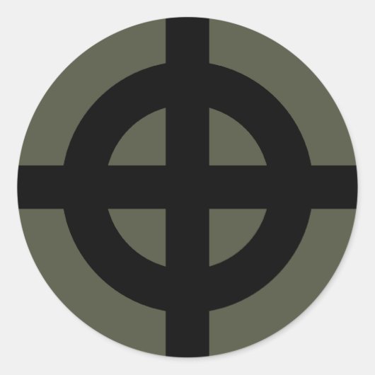 Scope Cacker, keltisches Kreuz, Stil 2 Runder Aufkleber (Vorderseite)