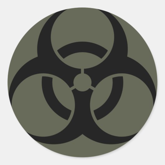 Scope Cap Sticker, Biogefährdung in Schwarz Runder Aufkleber (Vorderseite)
