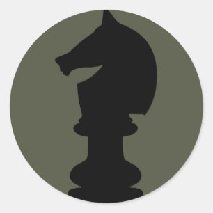 Scope Cap Sticker, Black Knight Schach Piece Runder Aufkleber