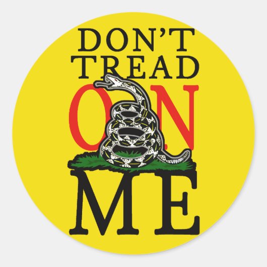 Scope Cap Sticker, Gadsden, Style 1 Runder Aufkleber (Vorderseite)