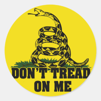 Scope Cap Sticker, Gadsden, Style 2 Runder Aufkleber