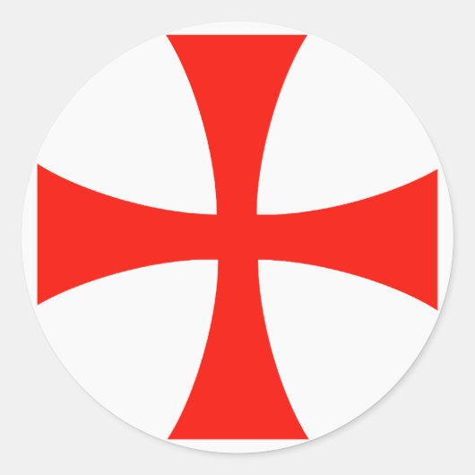 Scope Cap Sticker, Knights Templar Cross, Style 1 Runder Aufkleber (Vorderseite)
