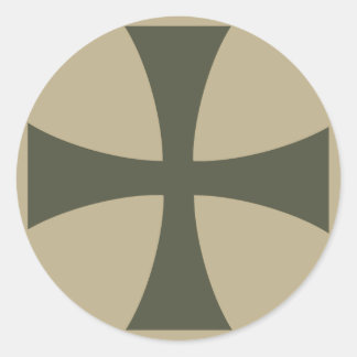 Scope Cap Sticker, Knights Templar Cross, Style 3 Runder Aufkleber