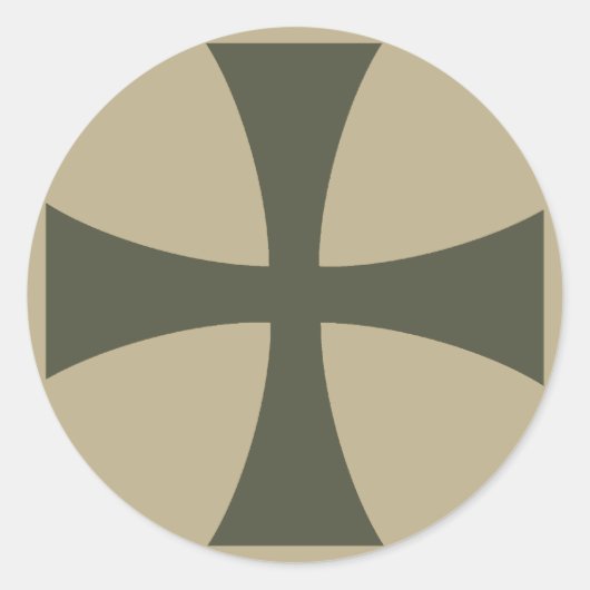 Scope Cap Sticker, Knights Templar Cross, Style 3 Runder Aufkleber (Vorderseite)