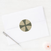 Scope Cap Sticker, Knights Templar Cross, Style 3 Runder Aufkleber (Umschlag)