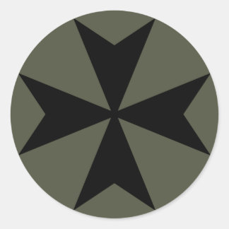 Scope Cap Sticker, Malteser Cross - Style 2 Runder Aufkleber