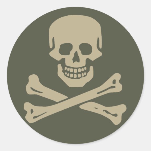 Scope Cap Sticker, Piratenflagge - Stil 1 Runder Aufkleber (Vorderseite)