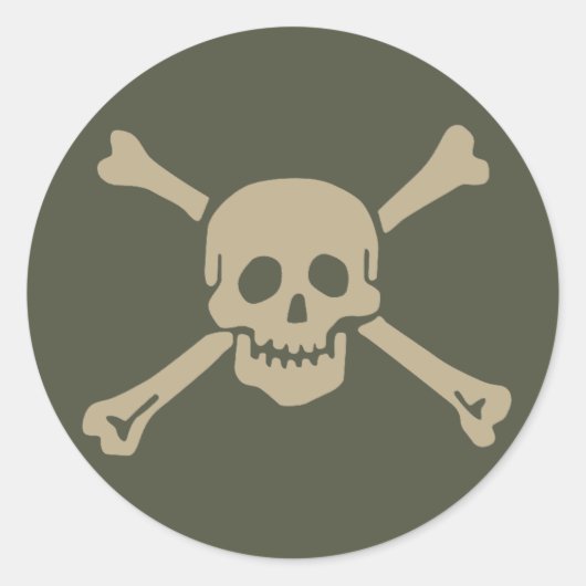 Scope Cap Sticker, Piratenflagge - Stil 5 Runder Aufkleber (Vorderseite)