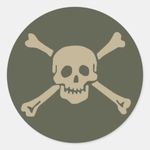 Scope Cap Sticker, Piratenflagge - Stil 5 Runder Aufkleber