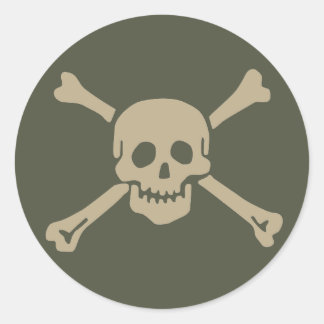 Scope Cap Sticker, Piratenflagge - Stil 5 Runder Aufkleber