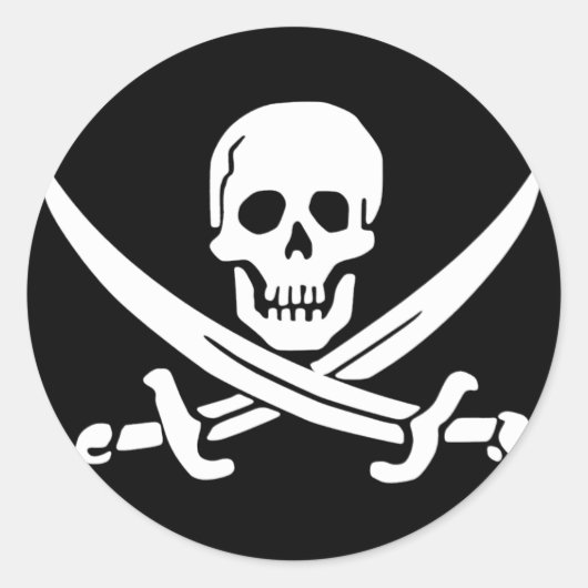 Scope Cap Sticker, Piratenflagge - Stil 7 Runder Aufkleber (Vorderseite)