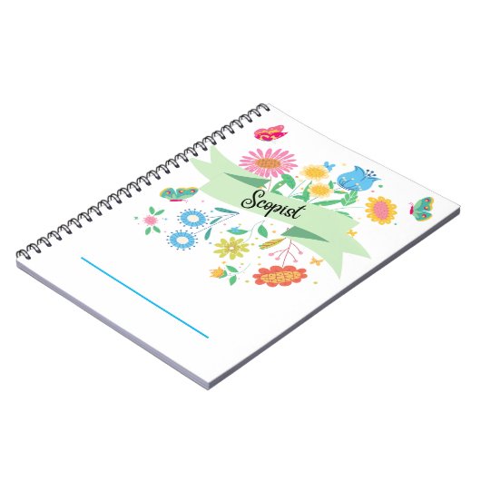 Scopin Spring Floral Notebook Notizblock (Linke Seite)