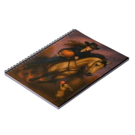 Scorching Fast Barrel Racing Team In Fall Notizblock (Linke Seite)