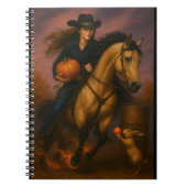 Scorching Fast Barrel Racing Team In Fall Notizblock (Vorderseite)