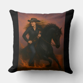 Scorching Fast Barrel Racing Team Throw Pillow Kissen