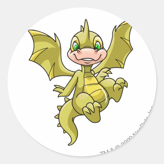 Scorchio Yellow Runder Aufkleber (Vorderseite)