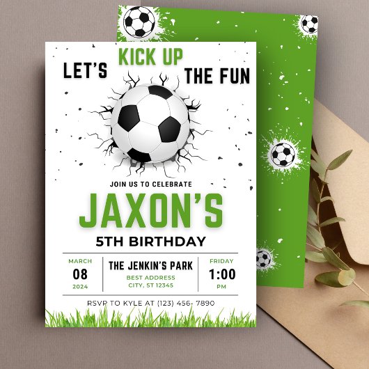 ⚽ Score Big mit unserem bearbeitbaren Fußball Gebu Einladung