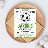 ⚽ Score Big mit unserem bearbeitbaren Fußball Gebu Einladung