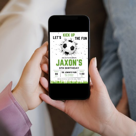 ⚽ Score Big mit unserem bearbeitbaren Fußball Gebu Einladung