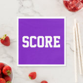 SCORE Fun Sporty Weiße Sportliche Text Auf Hellrot Serviette (Beispiel)