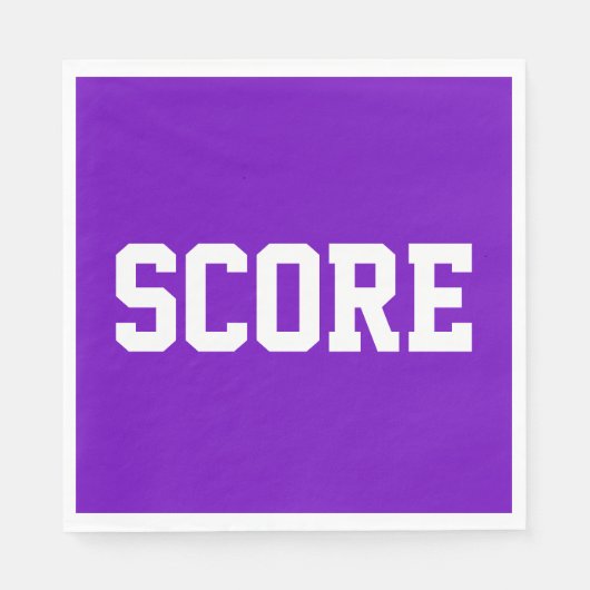 SCORE Fun Sporty Weiße Sportliche Text Auf Hellrot Serviette (Vorderseite)