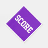 SCORE Fun Sporty Weiße Sportliche Text Auf Hellrot Serviette (Ecke)