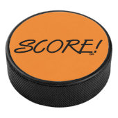 Score orange hockey puck (3/4)
