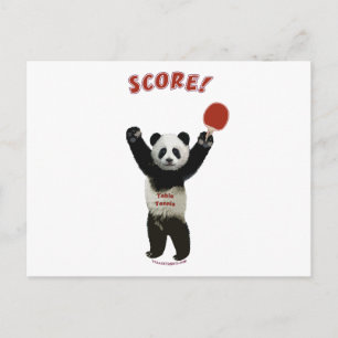 Score Panda Pong Postkarte